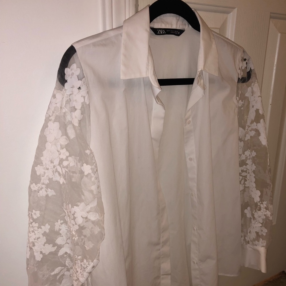 Zara button down top